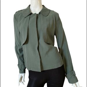 Ella moss Green Military Snap On Closure Blazer/ Jacket xsmall